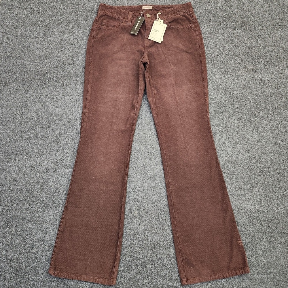 Vintage Express Sarula Cord Pants Womens 4 Brown Low Rise Flare Leg Corduroy
